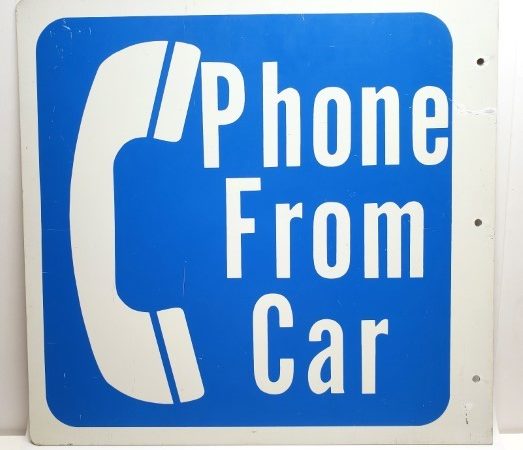 Phone from car sign